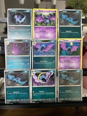Pokémon Trading Card Game - Zubat/Golbat/Crobat 9 Card Lot